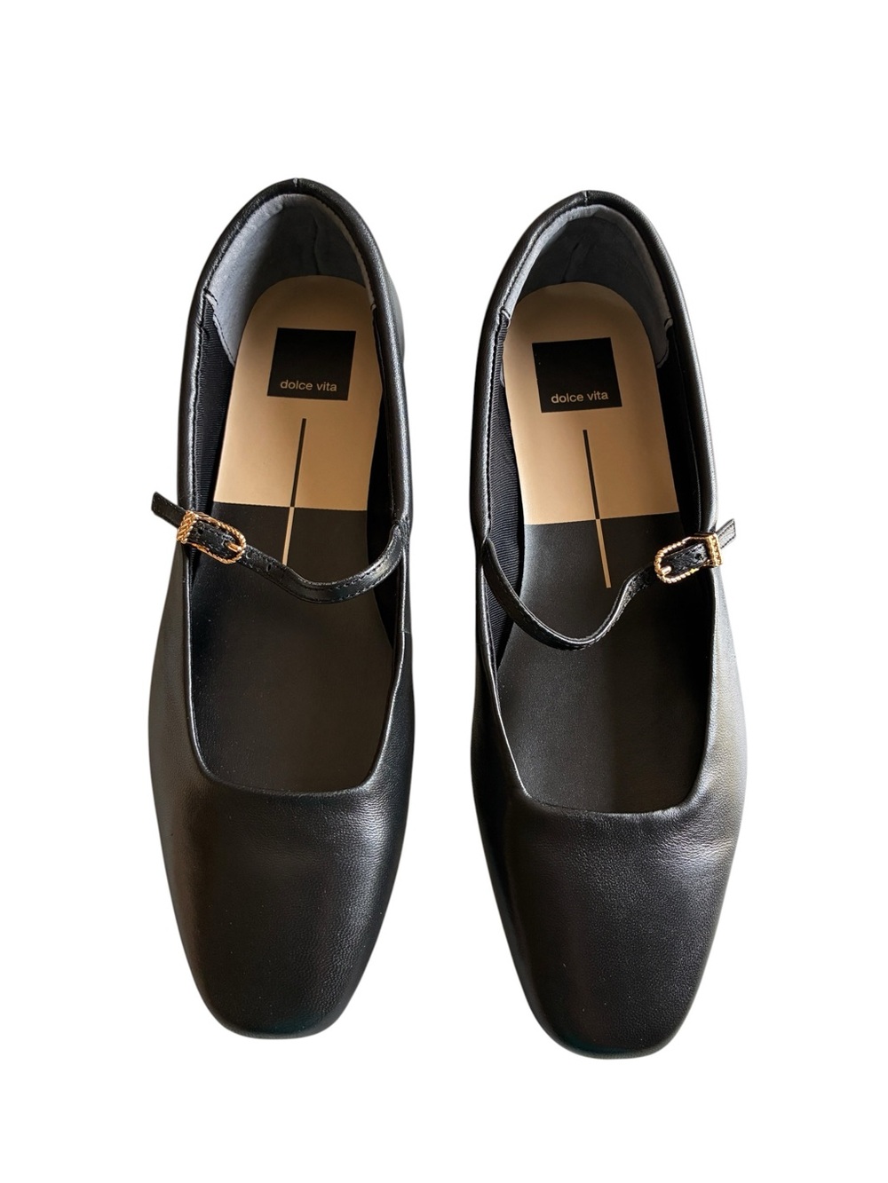 Dolce Vita Aileen Mary Jane Flats Black Leather Size 7.5 NIB - Picture 3 of 12